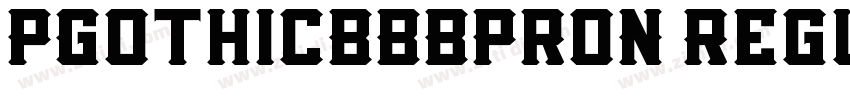 PGothicBBBProN Regul字体转换 PGothicBBBProN Regul字体转换